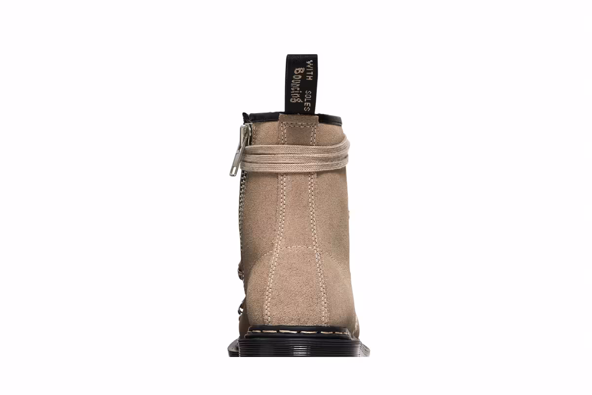 Rick Owens x Dr. Martens 1460 Bex Suede Boot Light Taupe, view 8
