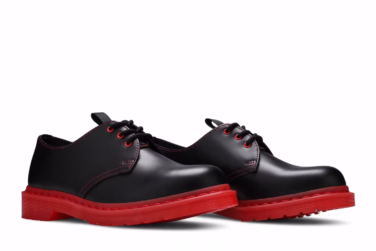 CLOT x Dr. Martens 1461 Black Red, view 9
