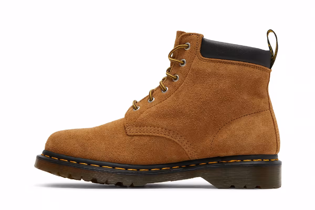 Stussy x Dr. Martens 939 Suede Ankle Boots Chestnut, view 4