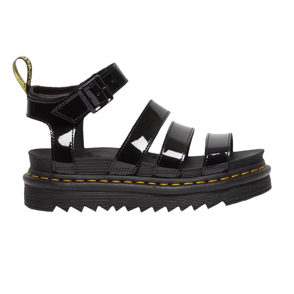Dr. Martens Women's Blaire Patent Leather Strap Sandal Black