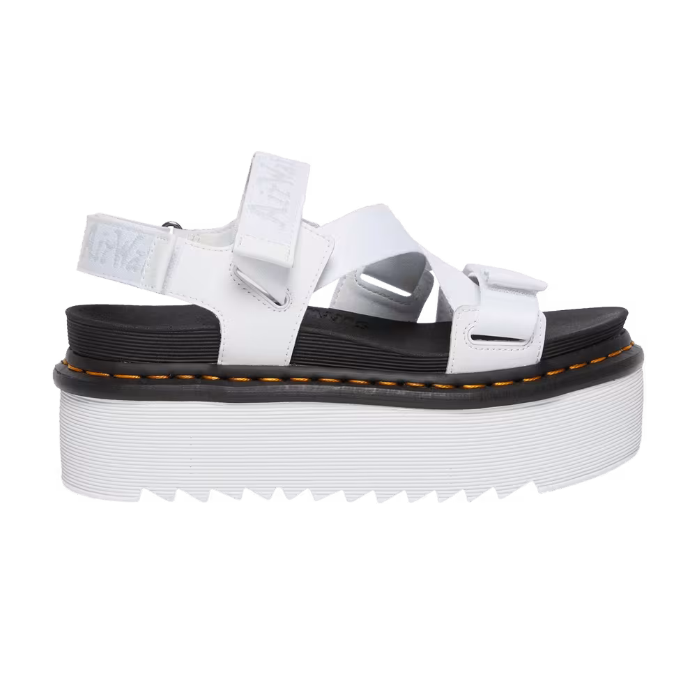 Dr. Martens Kimber Logo Webbing Strap Sandal White