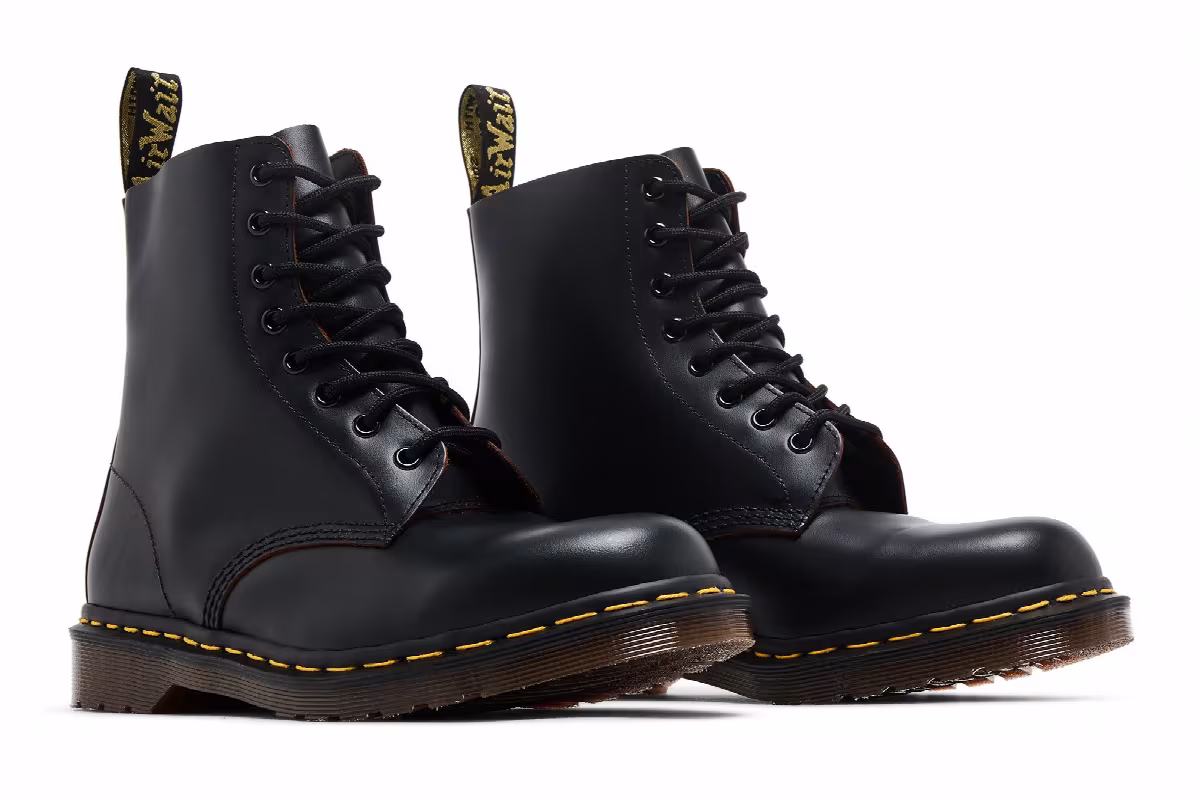 Dr. Martens 1460 Vintage Made In England Lace Up Boot Black Quilon, view 9