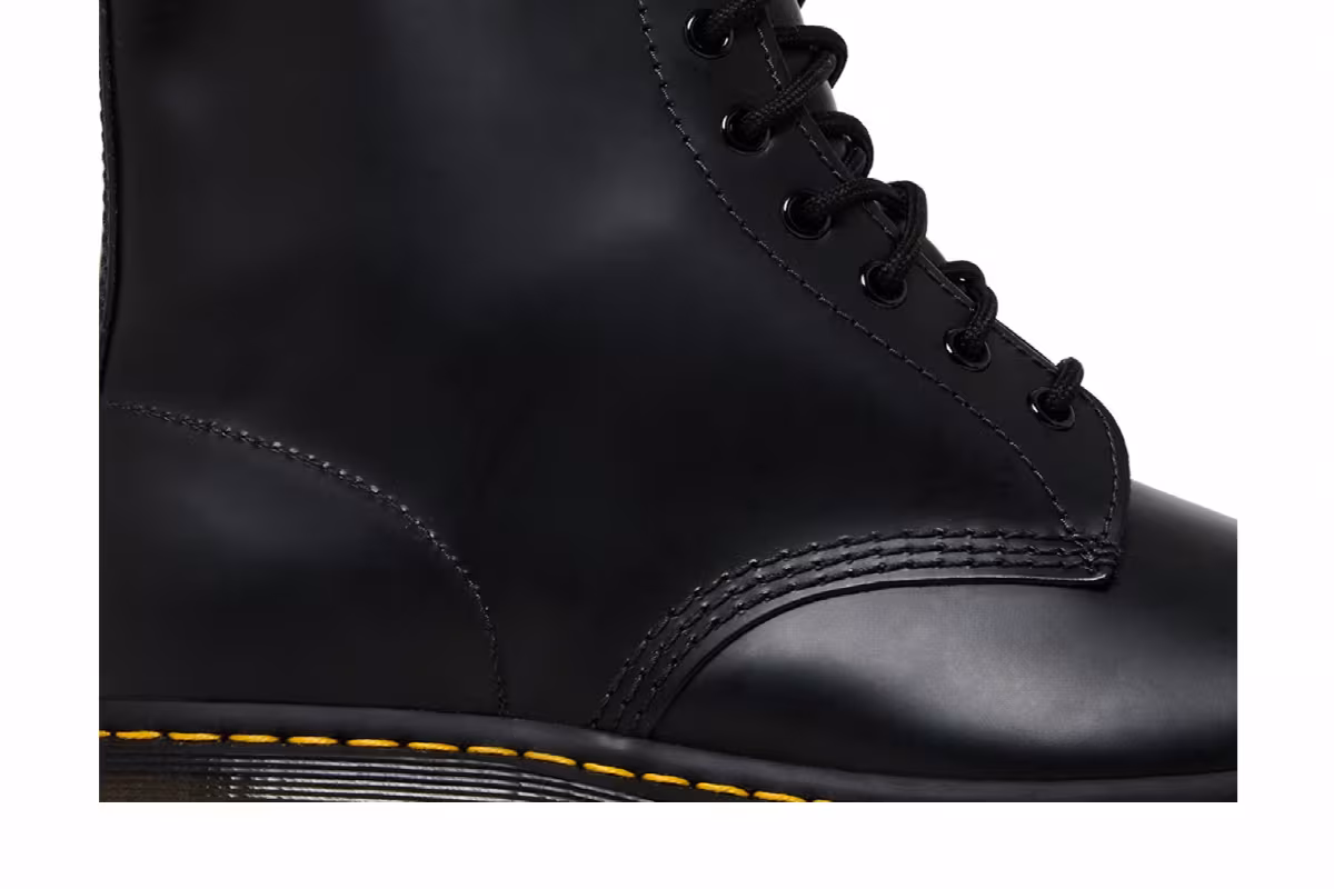 Dr. Martens 1460 Smooth Leather Lace Up Boot Black, view 3