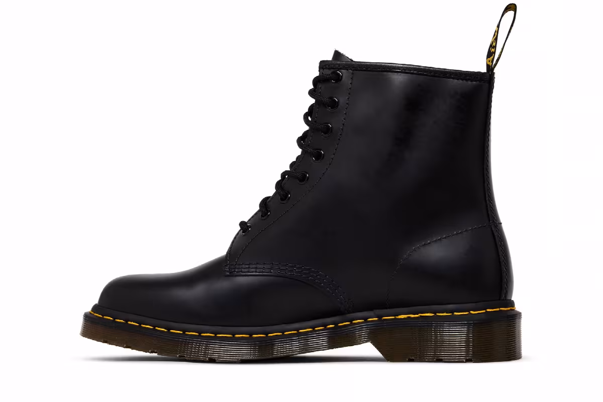 Dr. Martens 1460 Smooth Leather Lace Up Boot Black, view 4