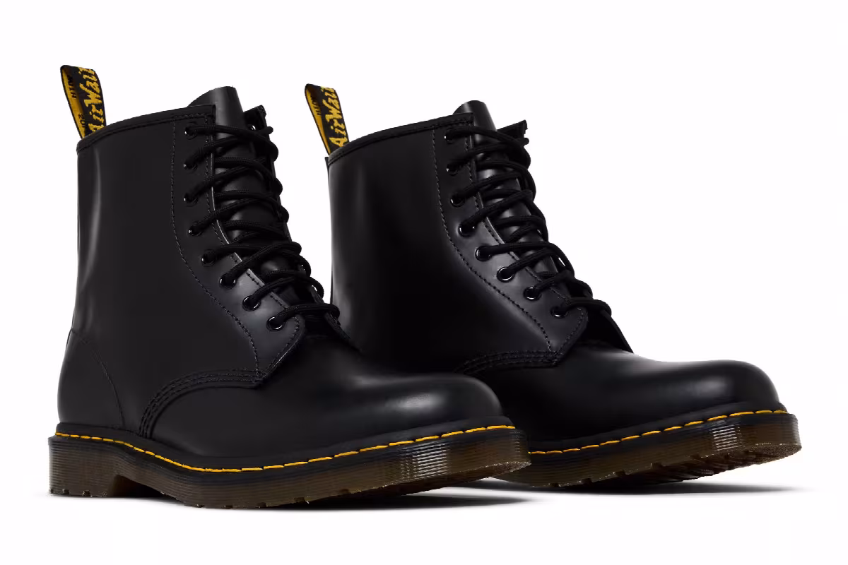 Dr. Martens 1460 Smooth Leather Lace Up Boot Black, view 9