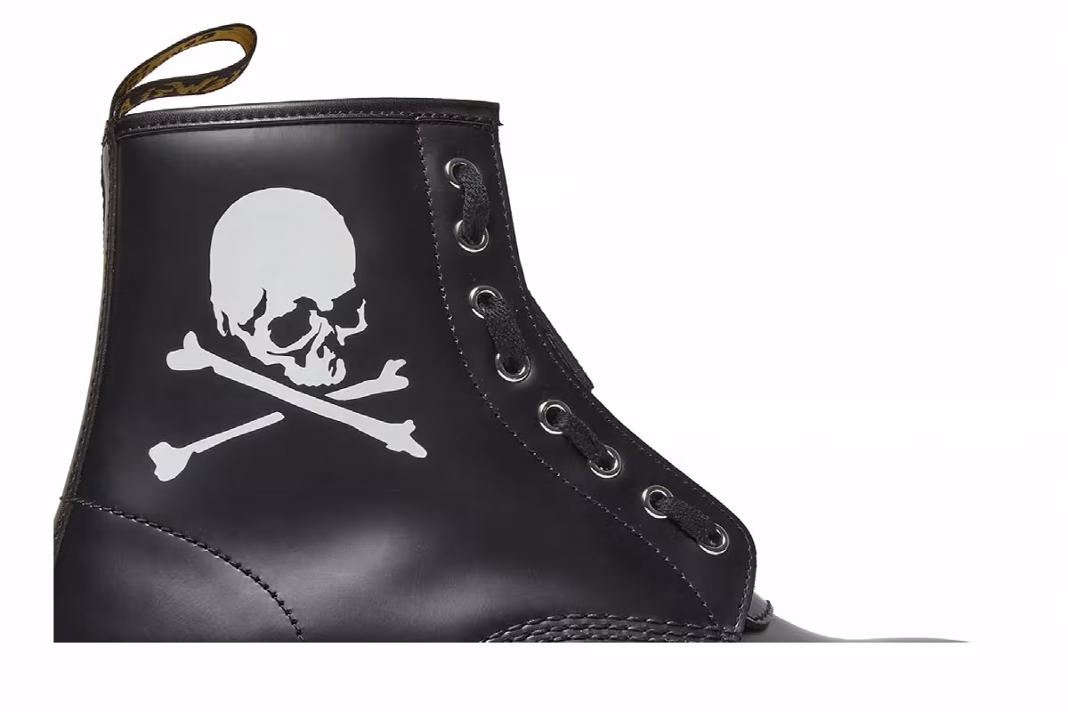 Mastermind World x Dr. Martens 1460 Leather Boots Black Skull, view 3
