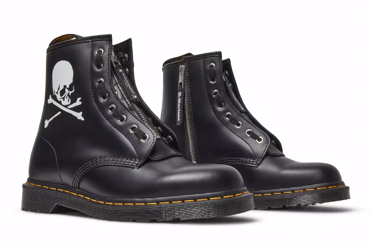 Mastermind World x Dr. Martens 1460 Leather Boots Black Skull, view 9