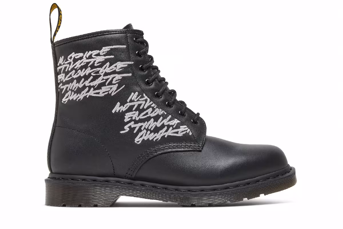 Futura Laboratories x Dr. Martens 1460 Embroidered Black, view 2