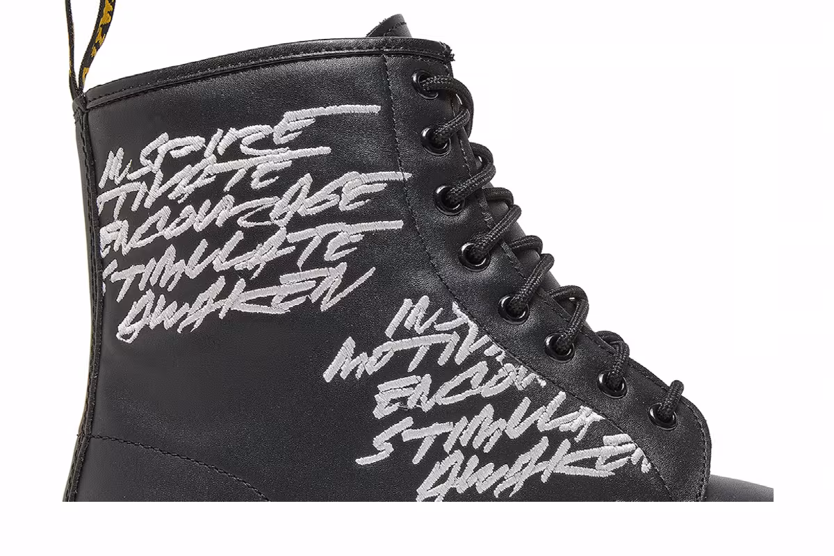 Futura Laboratories x Dr. Martens 1460 Embroidered Black, view 3