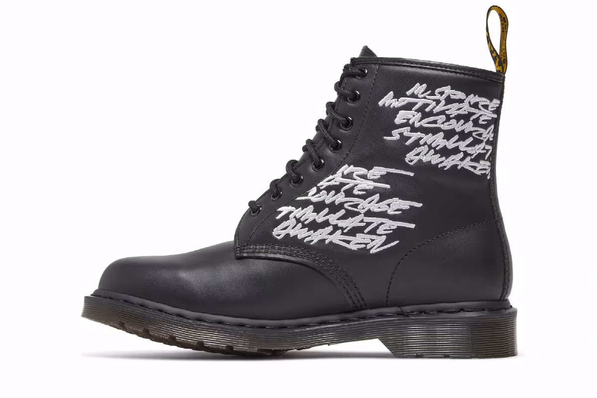 Futura Laboratories x Dr. Martens 1460 Embroidered Black, view 4
