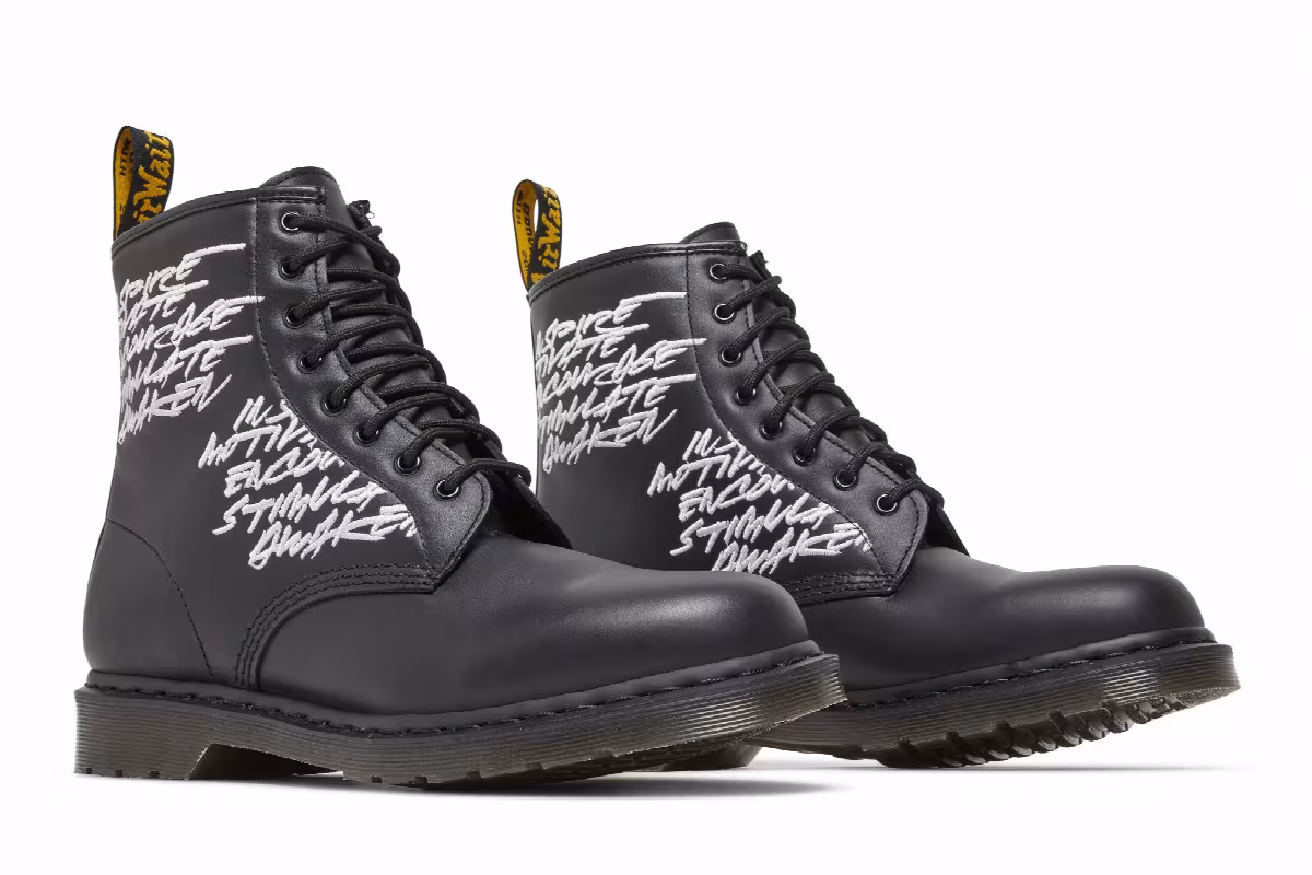 Futura Laboratories x Dr. Martens 1460 Embroidered Black, view 9