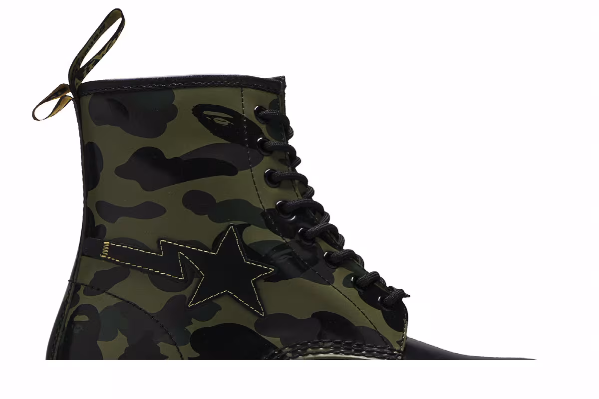 A Bathing Ape x Dr. Martens 1460 Zip Camo, view 3