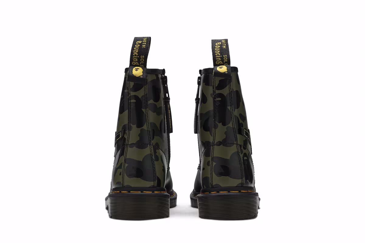A Bathing Ape x Dr. Martens 1460 Zip Camo, view 7