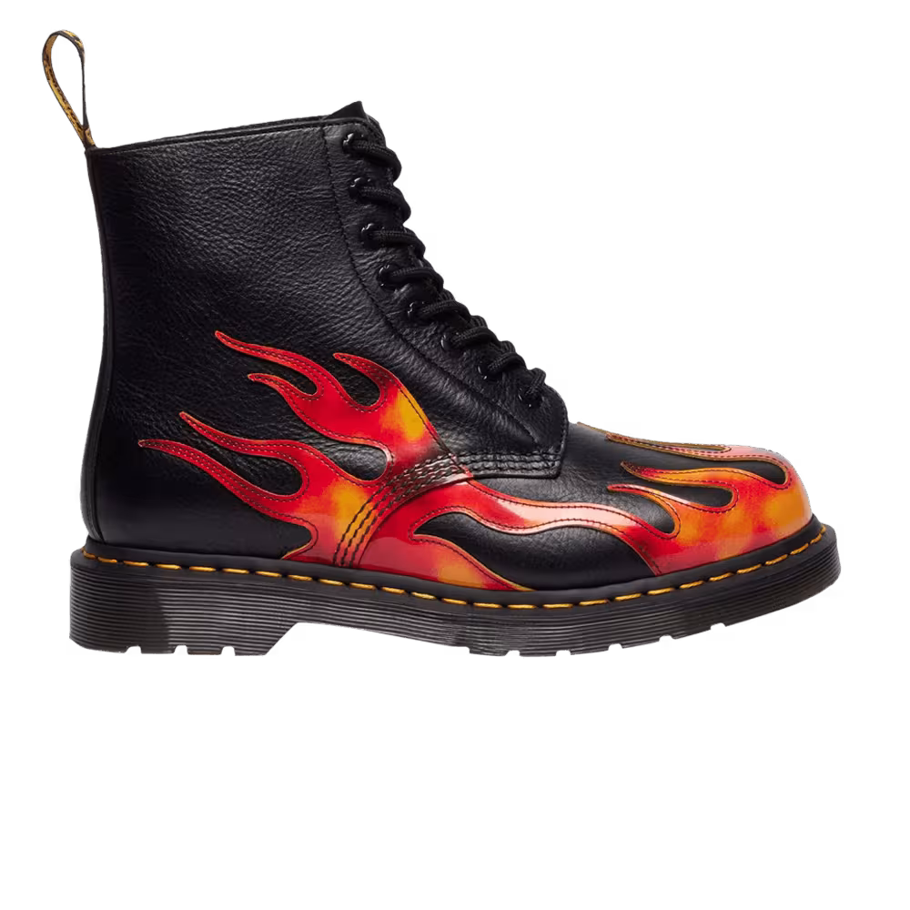Dr. Martens 1460 Pascal Flame Black Vibrant Red