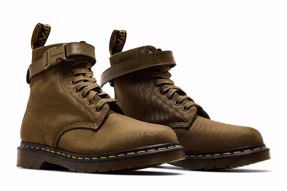 Futura Laboratories x Dr. Martens 1460 Olive, view 9