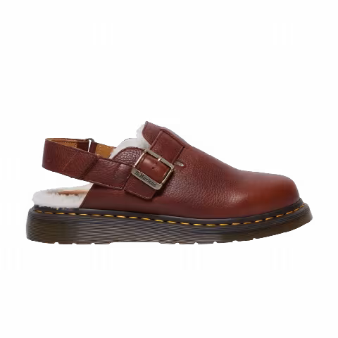 Dr. Martens Jorge 2 Suede Slingback Mule 'Fur Lined - Cashew Brown'