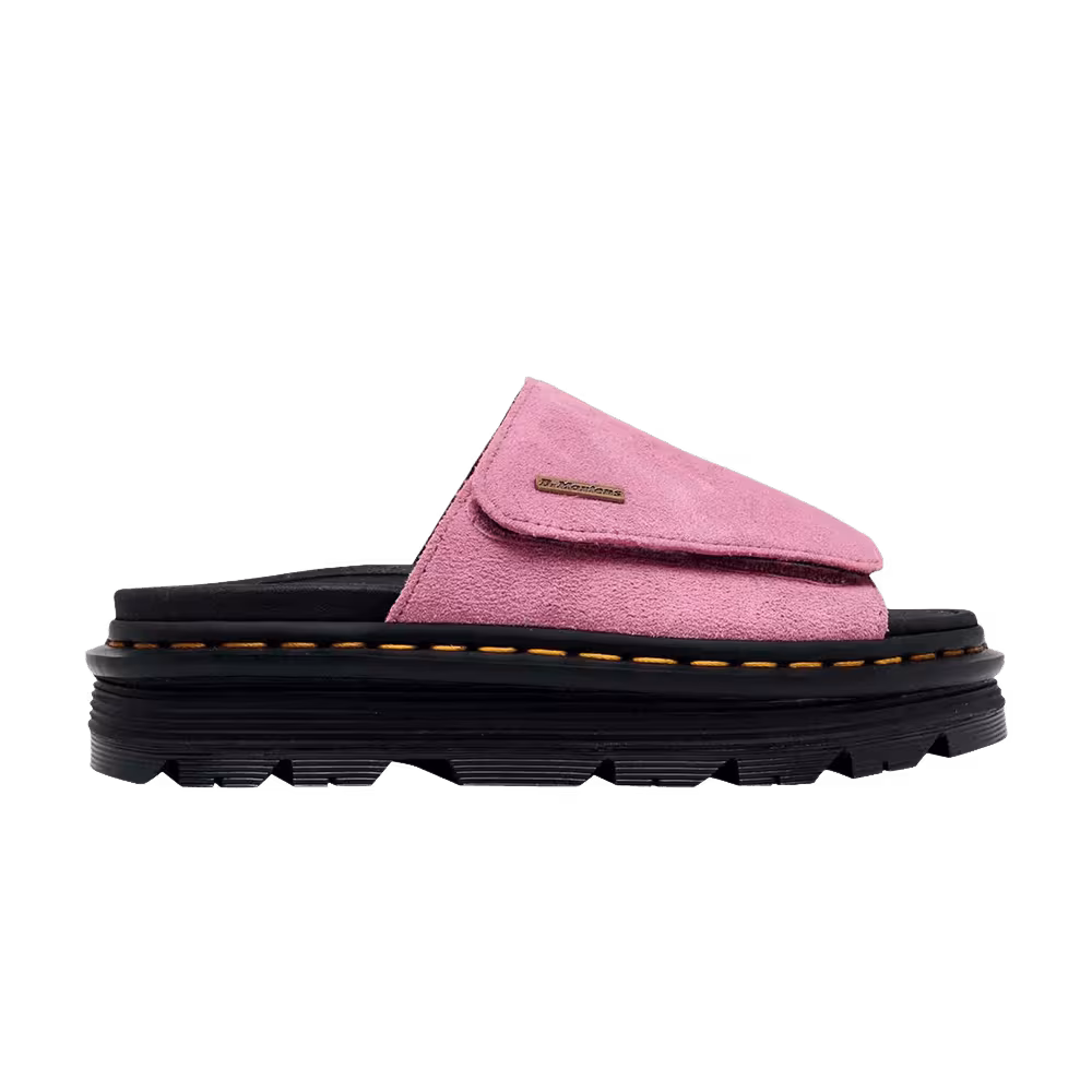 Dr. Martens Women's Suede Strap Platform Slide Sandal Dusty Rose