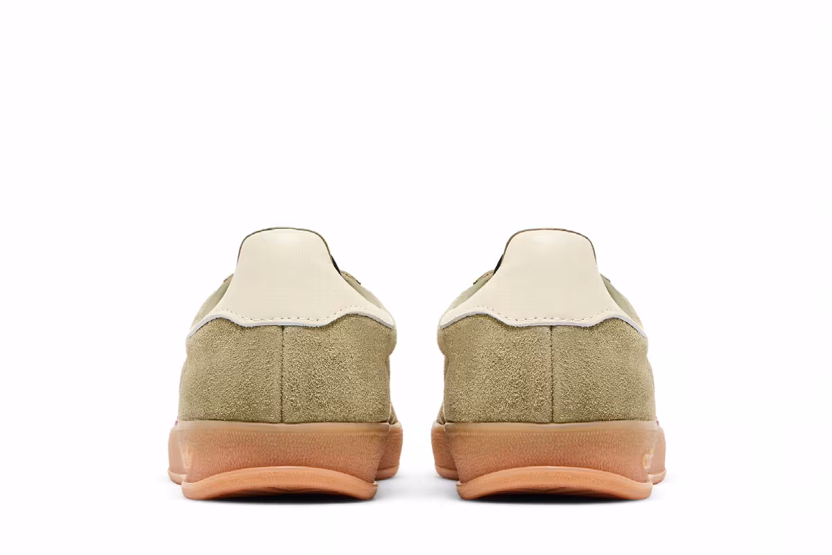 adidas Women's Gazelle Indoor Focus Olive Clear Pink, view 7