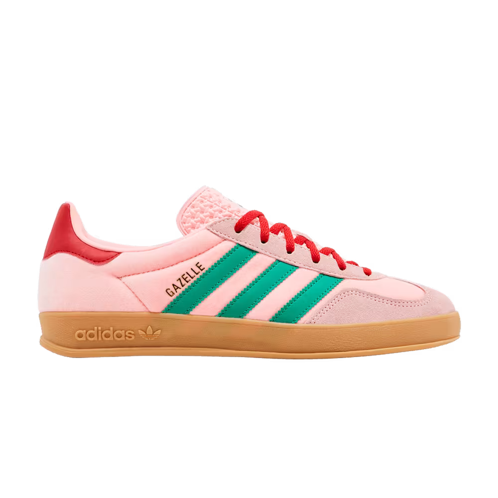 adidas Women's Gazelle Indoor Glow Pink Court Green