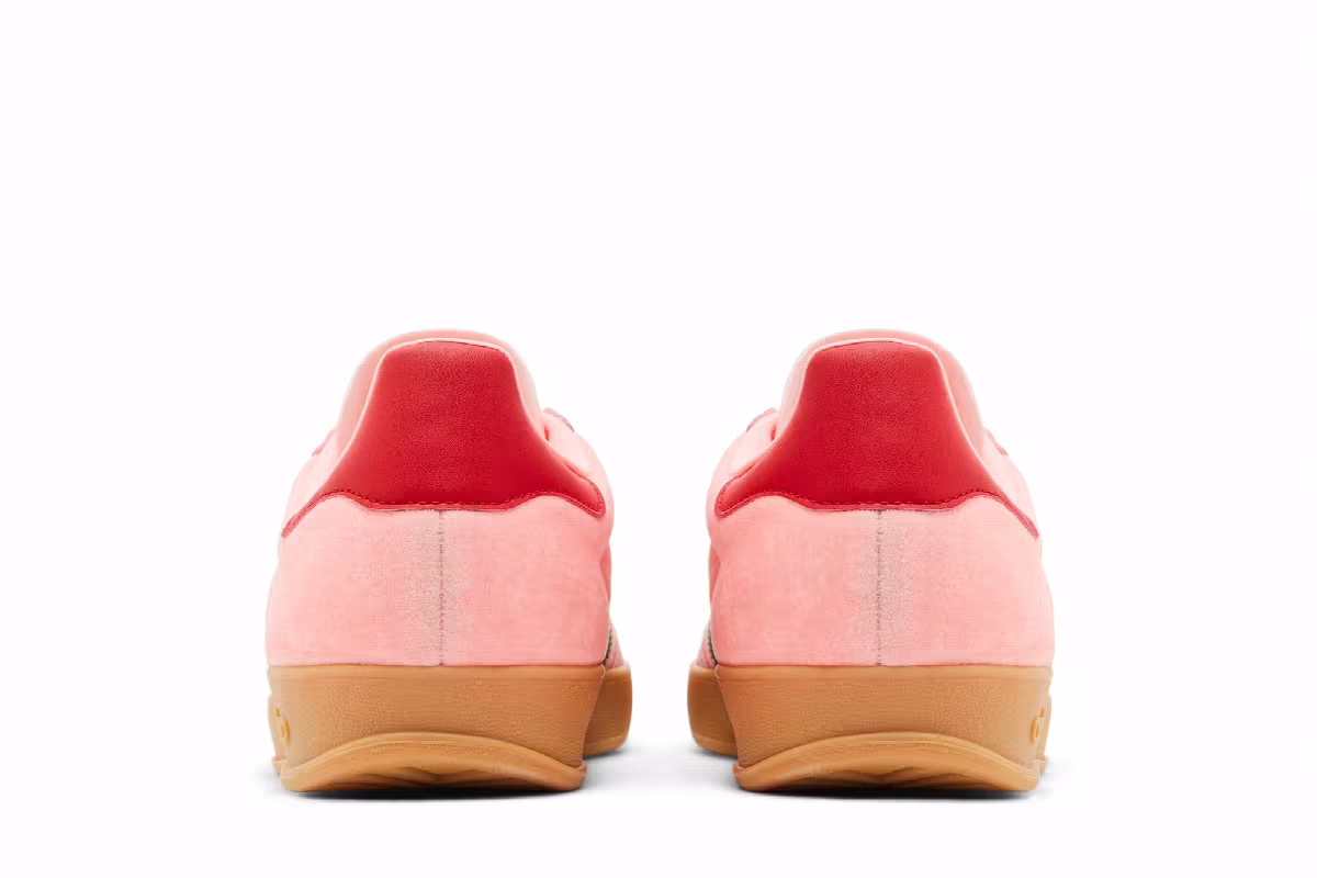 adidas Women's Gazelle Indoor Glow Pink Court Green, view 7