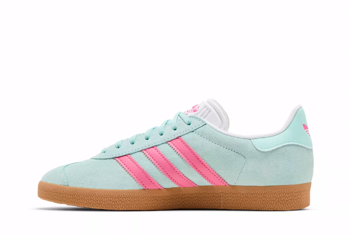 adidas Women's Gazelle Semi Flash Aqua Lucid Pink, view 4