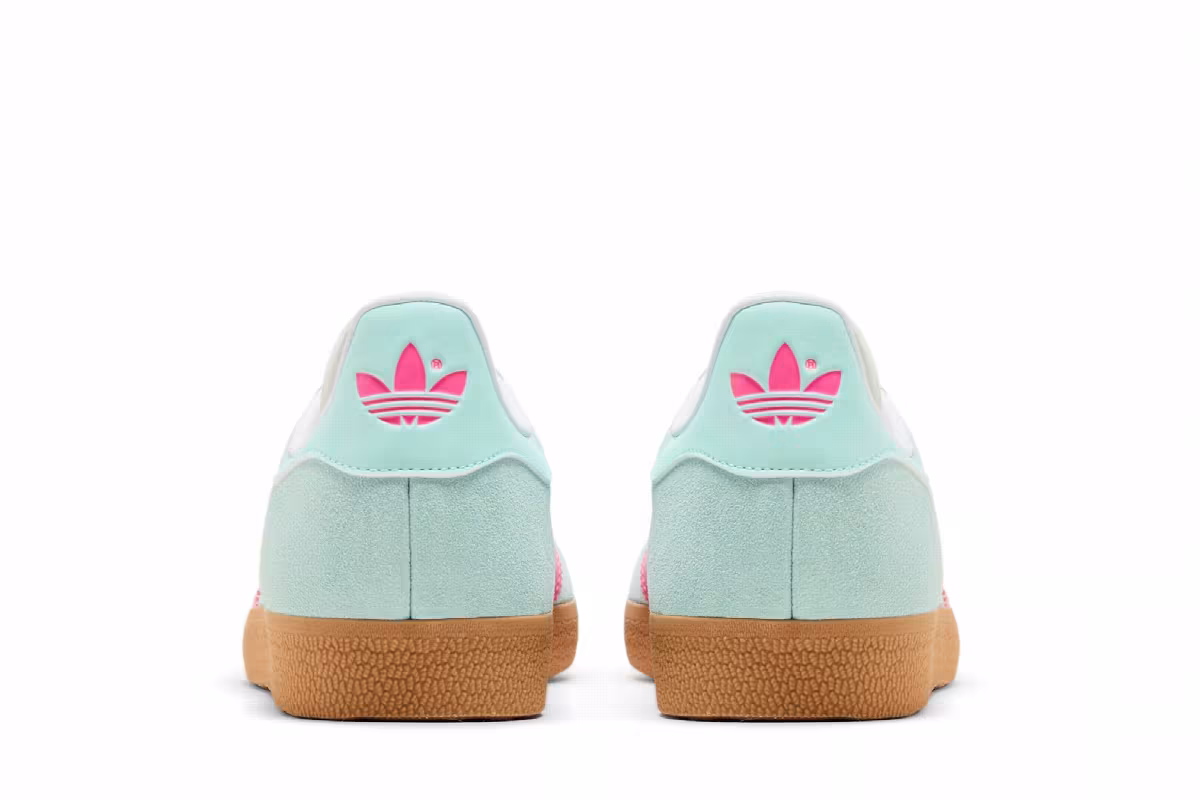 adidas Women's Gazelle Semi Flash Aqua Lucid Pink, view 7