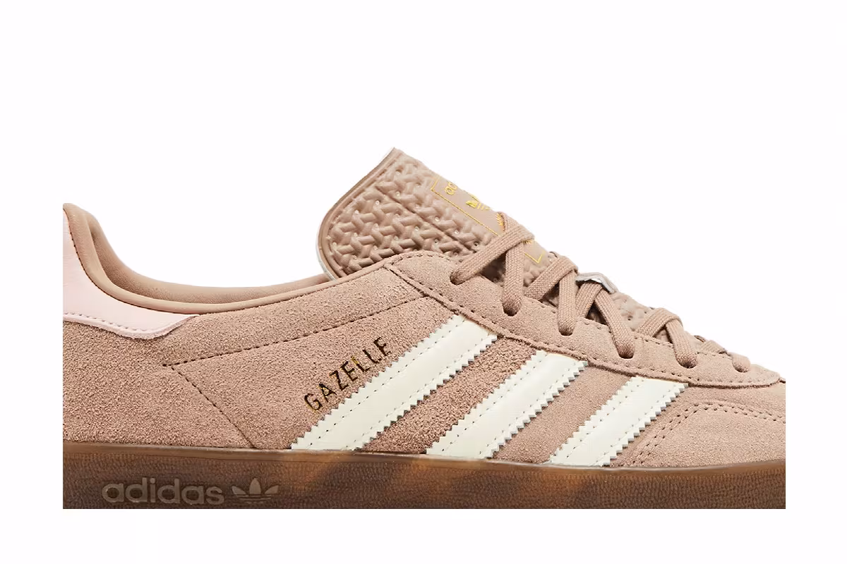 adidas Women's Gazelle Indoor Chalky Brown Gum, view 3