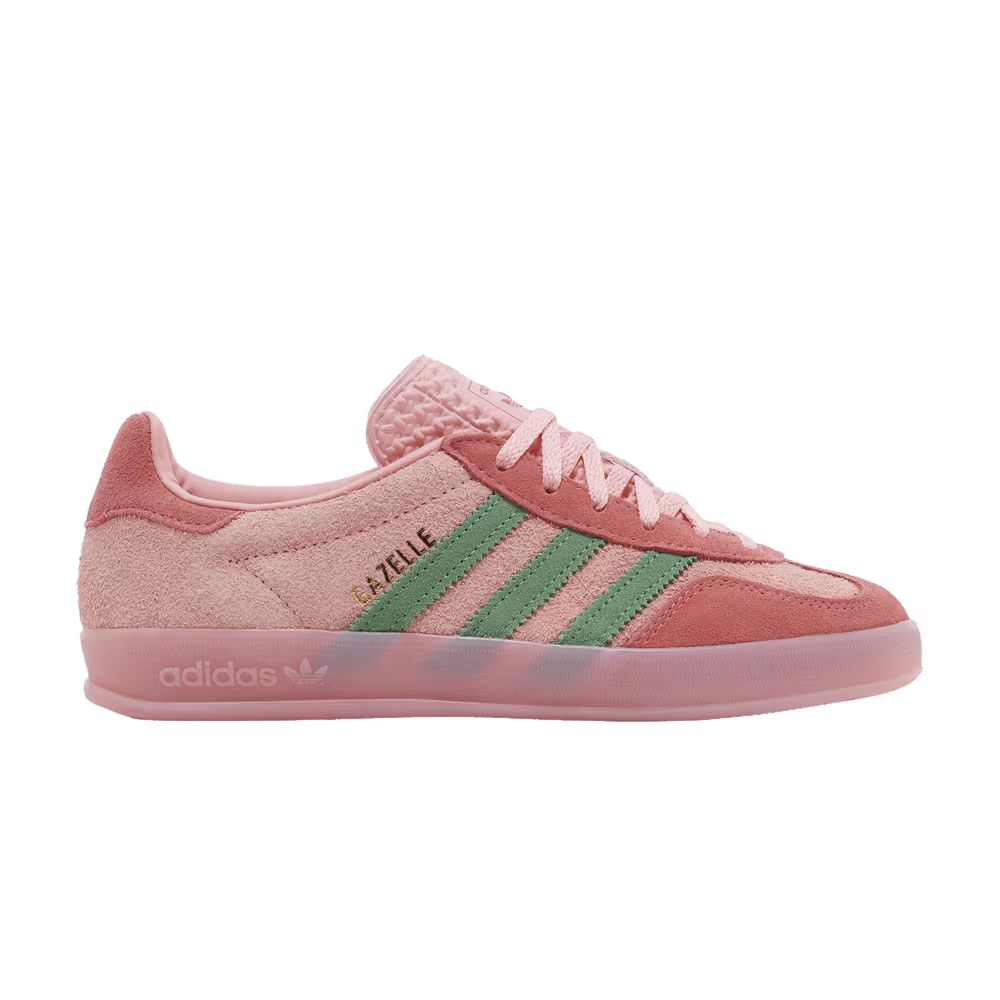 adidas Women's Gazelle Indoor Pink Spark Preloved Green