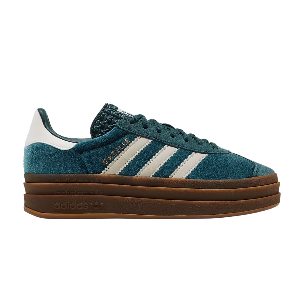 adidas Women's Gazelle Bold Mineral Green Velvet