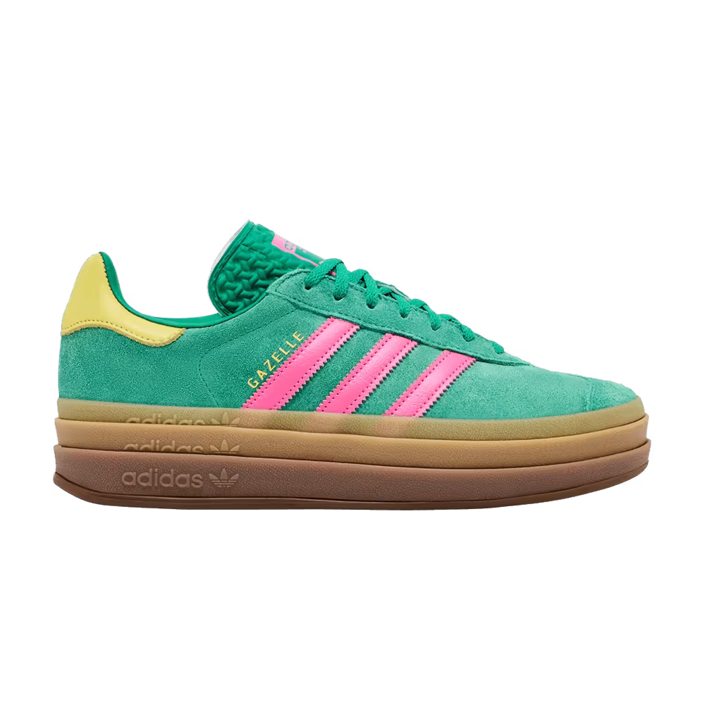 adidas Women's Gazelle Bold Court Green Lucid Pink
