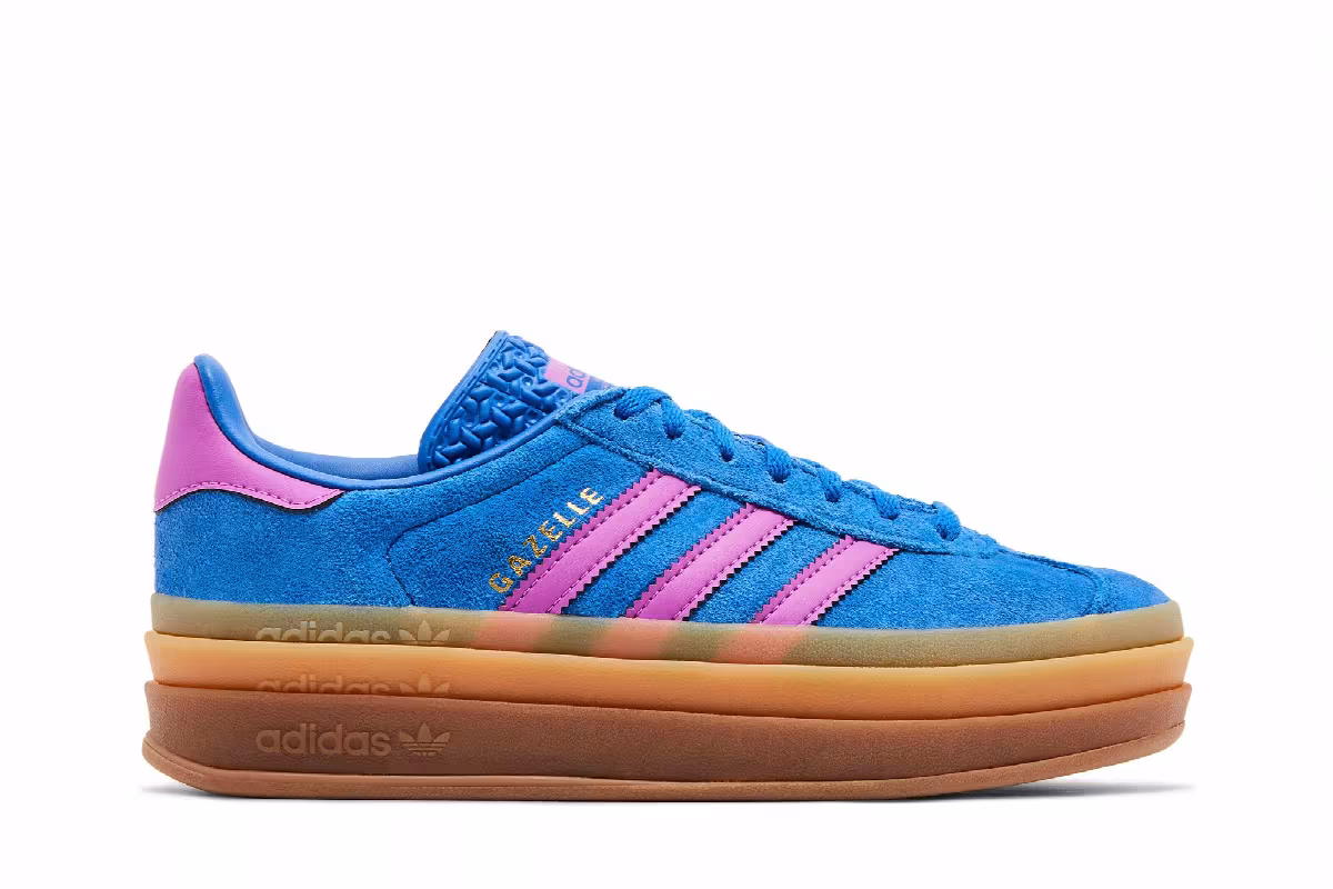 adidas Women's Gazelle Bold Blue Purple Burst, view 2