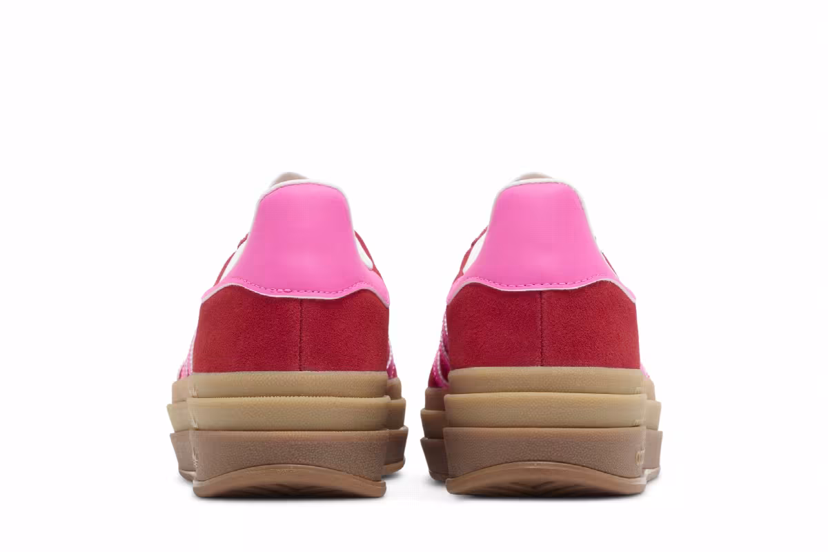 adidas Women's Gazelle Bold Collegiate Red Lucid Pink, view 7