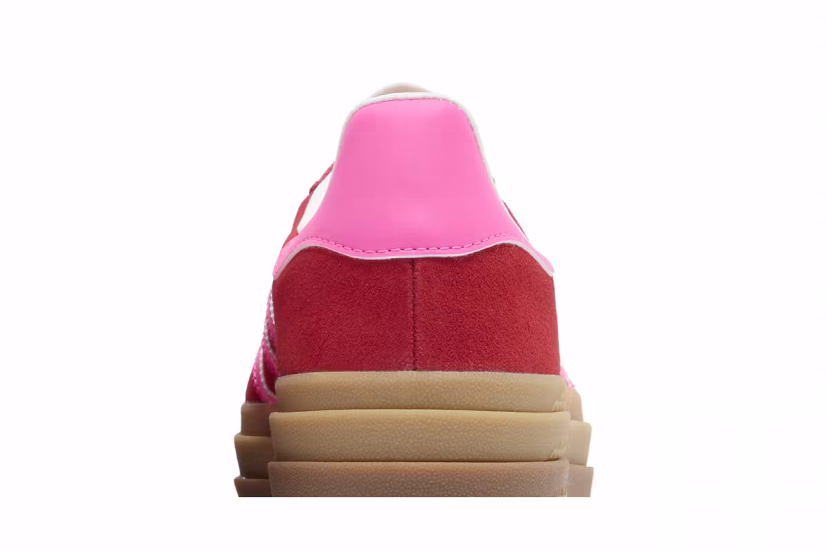 adidas Women's Gazelle Bold Collegiate Red Lucid Pink, view 8