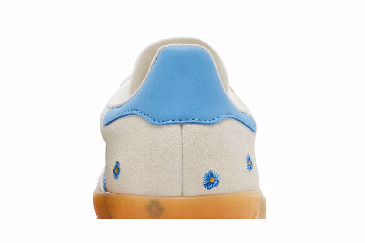 adidas Women's Gazelle Indoor Light Blue Floral Embroidery, view 8