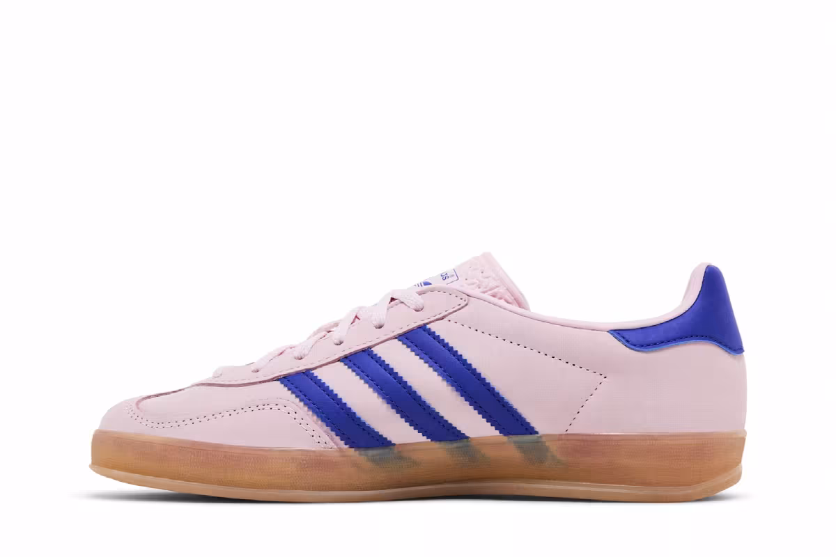 adidas Women's Gazelle Indoor Clear Pink Lucid Blue, view 4