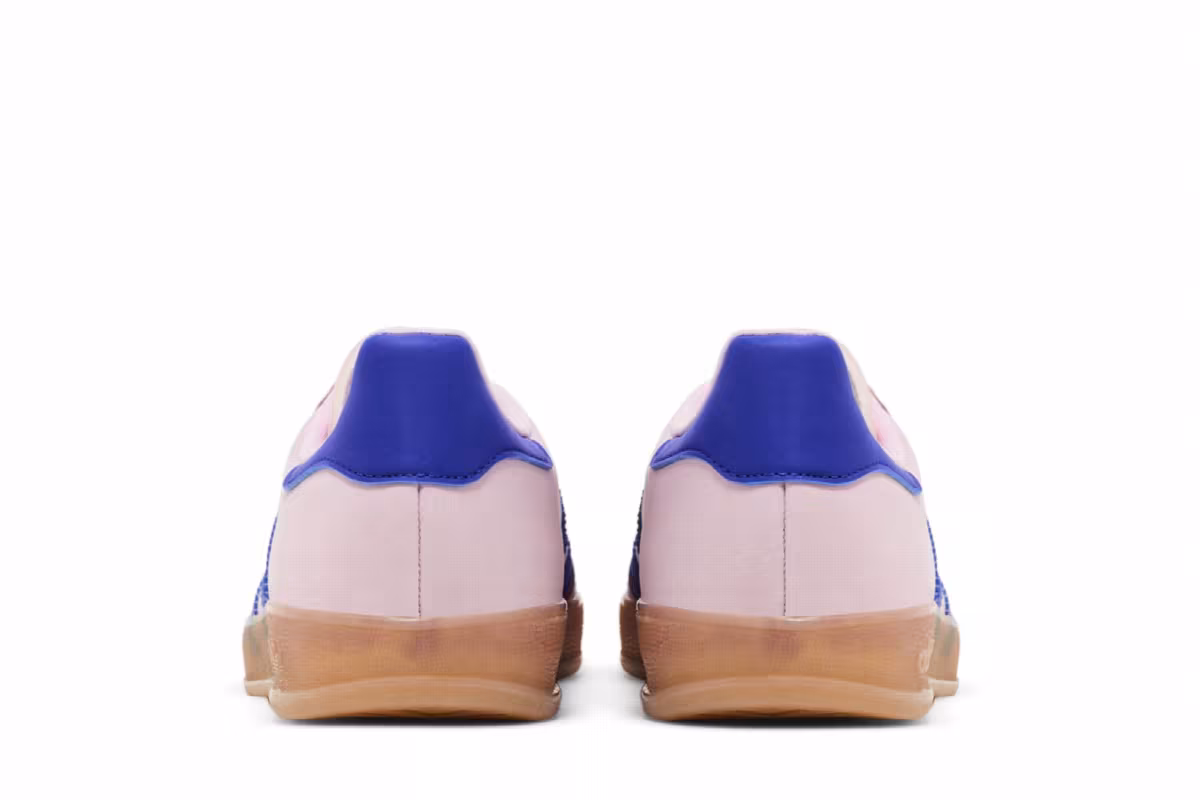 adidas Women's Gazelle Indoor Clear Pink Lucid Blue, view 7