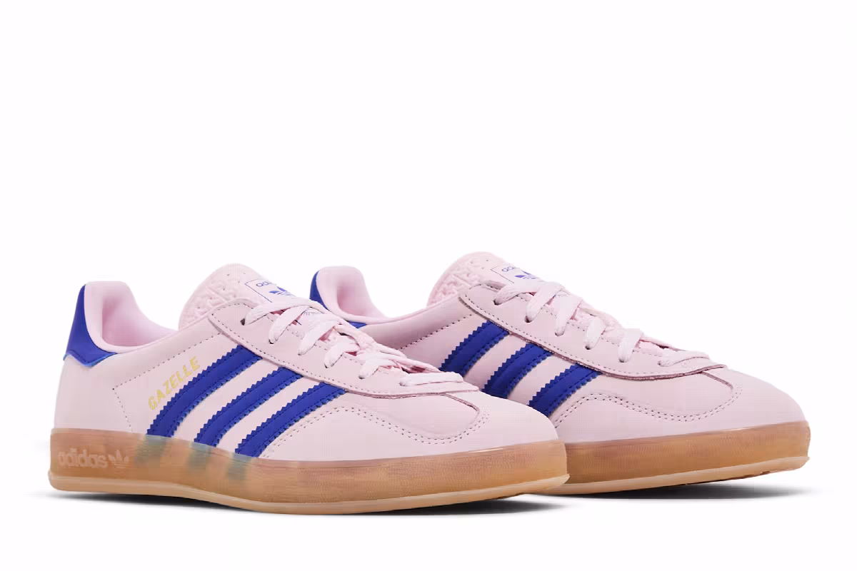 adidas Women's Gazelle Indoor Clear Pink Lucid Blue, view 9