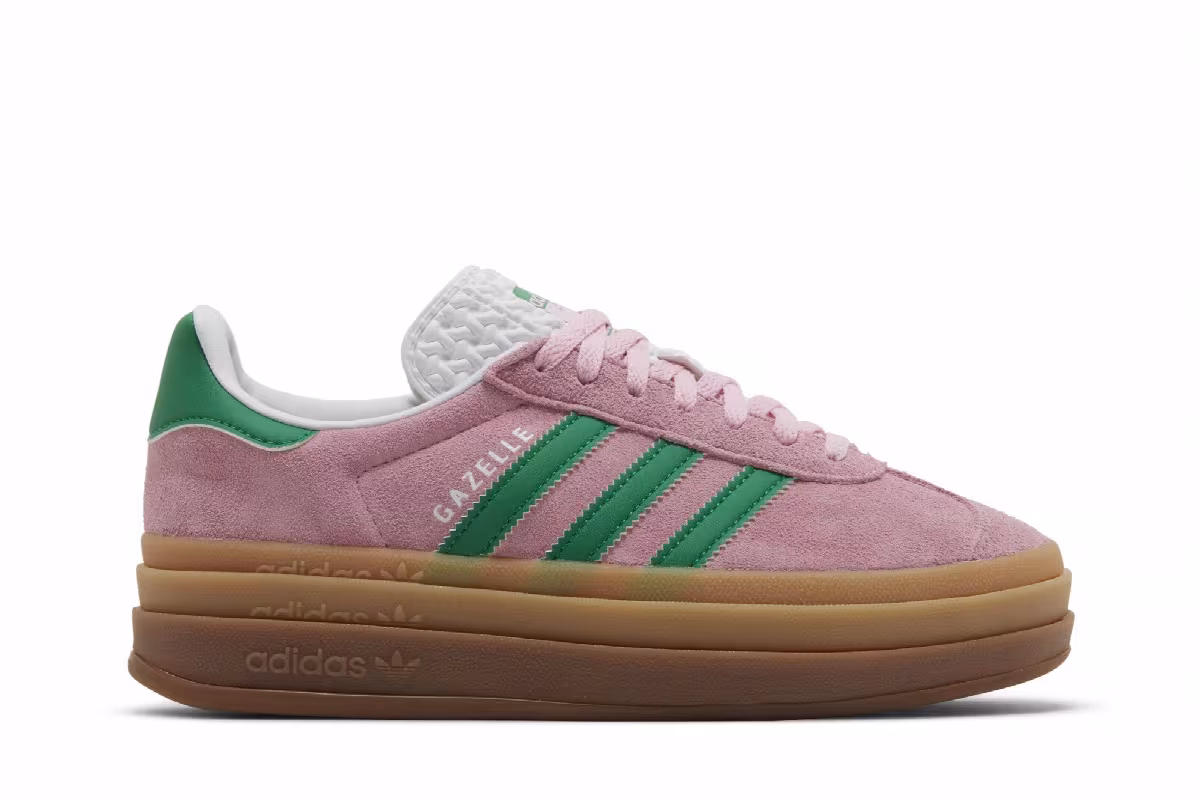 adidas Women's Gazelle Bold True Pink Green, view 2