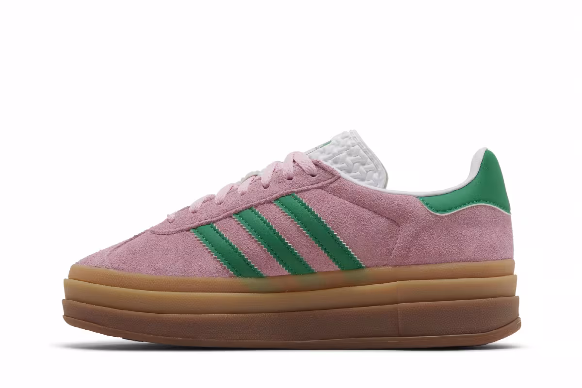 adidas Women's Gazelle Bold True Pink Green, view 4