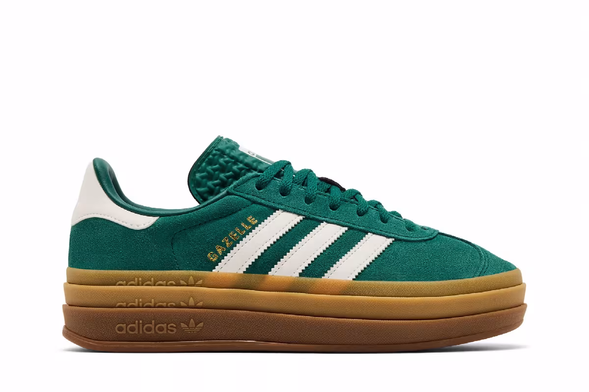 adidas Women's Gazelle Bold Collegiate Green, view 2