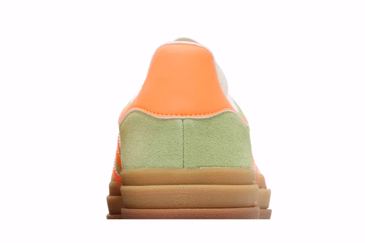 adidas Women's Gazelle Bold Green Spark Screaming Orange, view 8