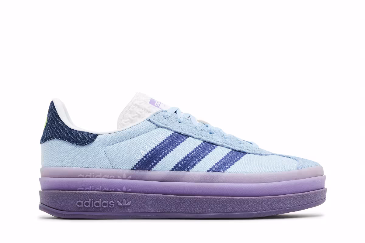 KSENIASCHNAIDER x adidas Women's Gazelle Bold Blue Denim, view 2