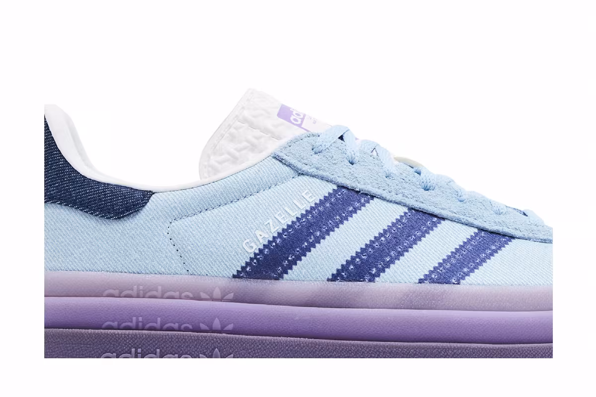 KSENIASCHNAIDER x adidas Women's Gazelle Bold Blue Denim, view 3
