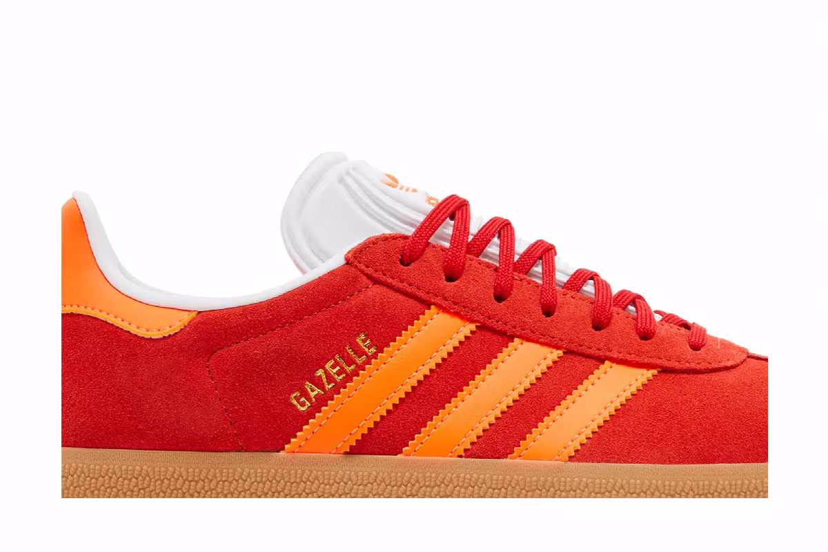 adidas Women's Gazelle Red Solar Orange, view 3