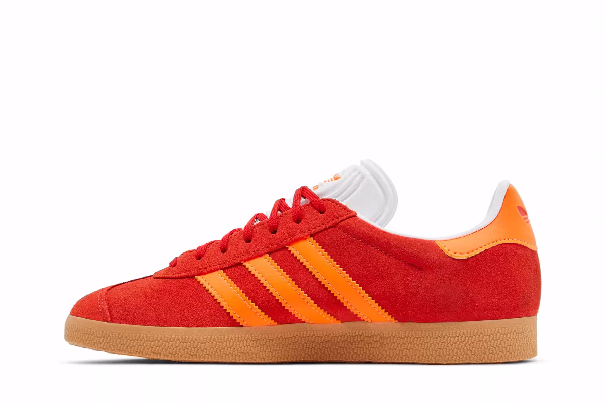 adidas Women's Gazelle Red Solar Orange, view 4