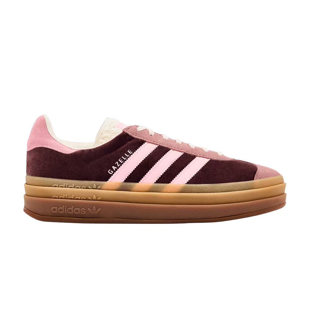 adidas Women's Gazelle Bold Shadow Brown Glow Pink Velvet