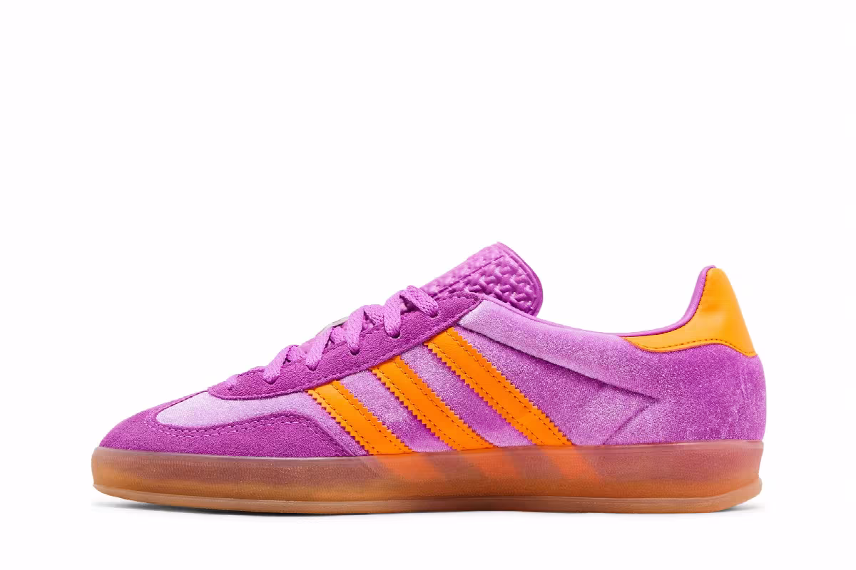adidas Women's Gazelle Indoor Purple Burst Equipment Orange, view 4