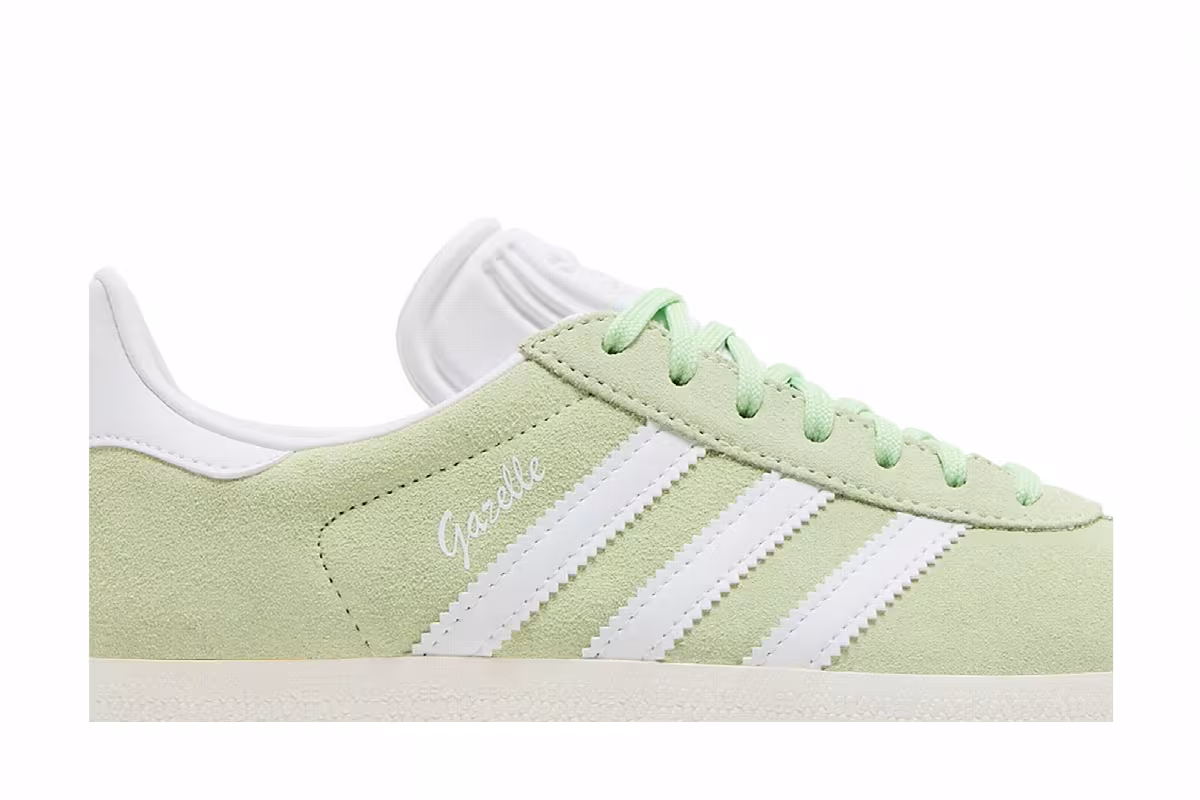 adidas Women's Gazelle Semi Green Spark, view 3