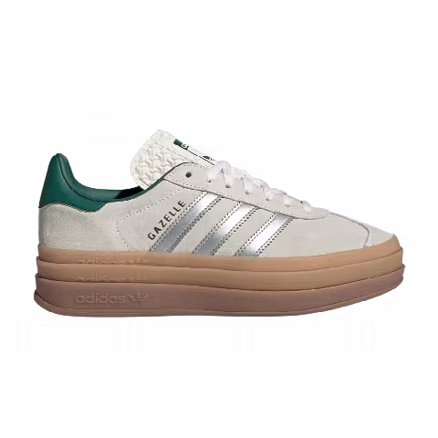 adidas Wmns Gazelle Bold 'Off White Silver Metallic Green'