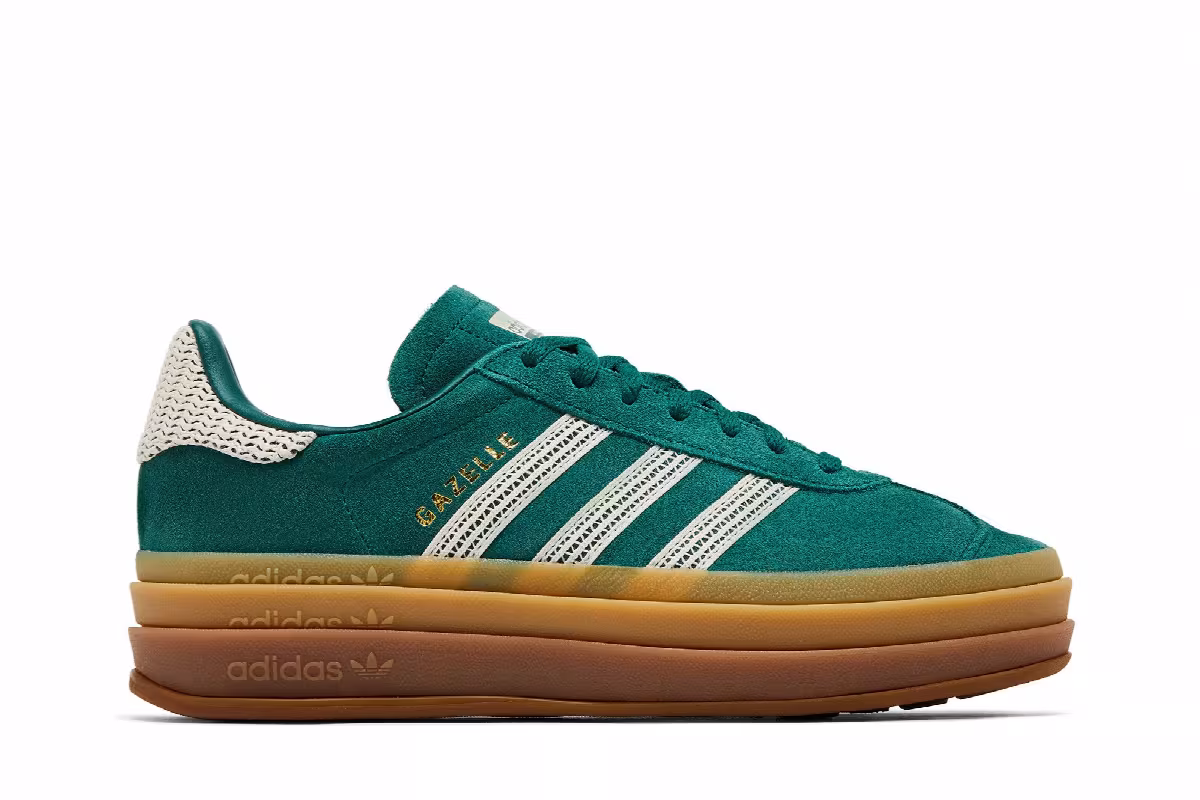 adidas Women's Gazelle Bold Crochet Pack - Collegiate Green, view 2